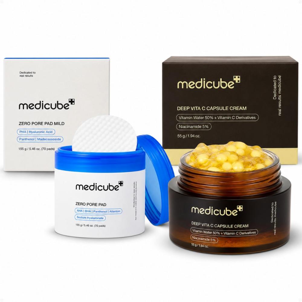 Kit Medicube Zero Pore e Deep Vita C (2 produtos)